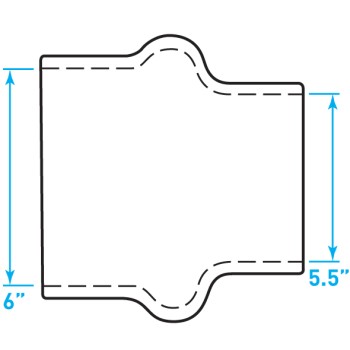 Air Intake Rubber Hump Hose Reducer - 6" / 5.5"